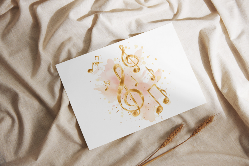 golden-music-note-watercolor-sublimation