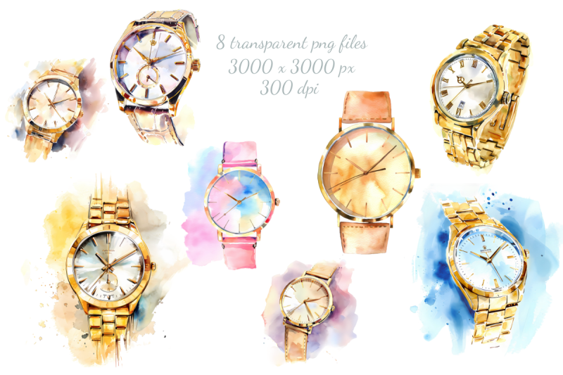 gold-wrist-watch-watercolor-sublimation