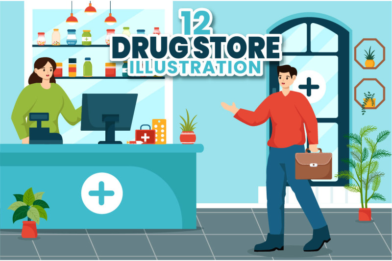 12-drug-store-illustration