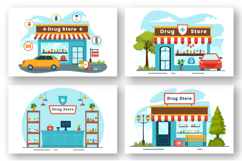 12-drug-store-illustration