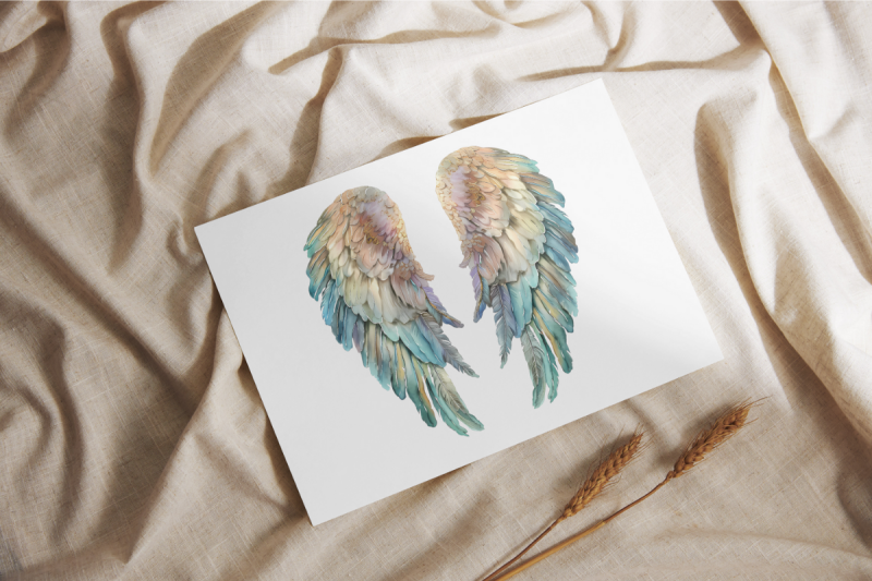 golden-angel-wings-watercolor-sublimation