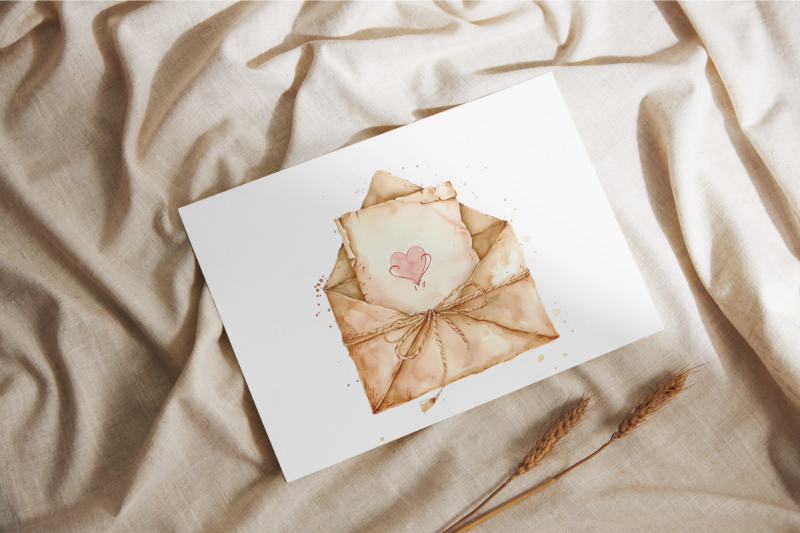 gold-trimmed-love-letter-with-heart