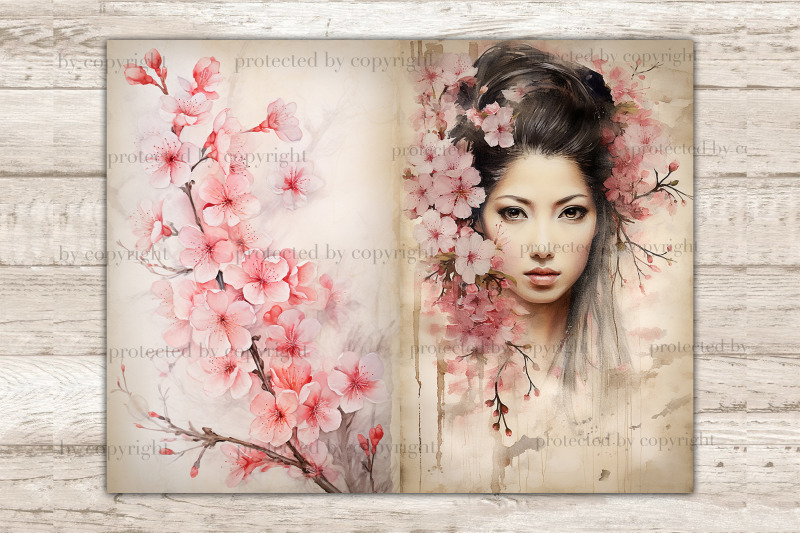 cherry-blossom-junk-journal-pages-sakura-picture-collage