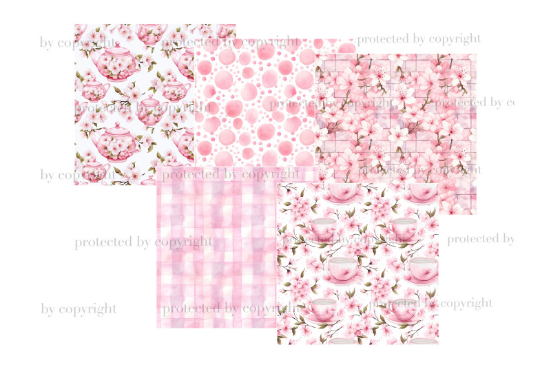 cherry-blossom-digital-paper-spring-patterns-bundle