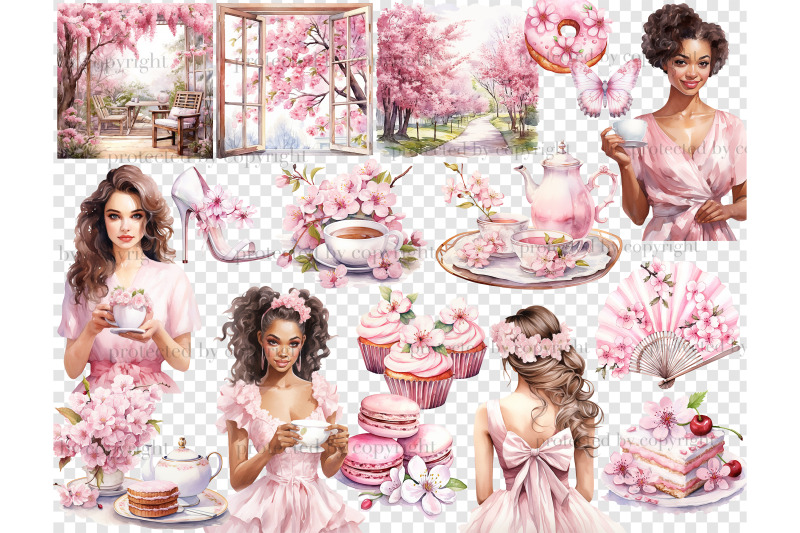 cherry-blossom-clipart-sakura-clipart-bundle