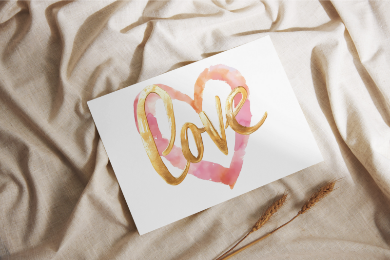 golden-love-lettering-watercolor-sublimation