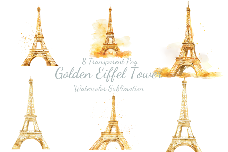 golden-eiffel-tower-watercolor-sublimation