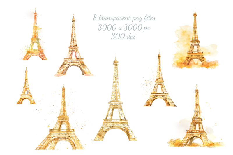 golden-eiffel-tower-watercolor-sublimation