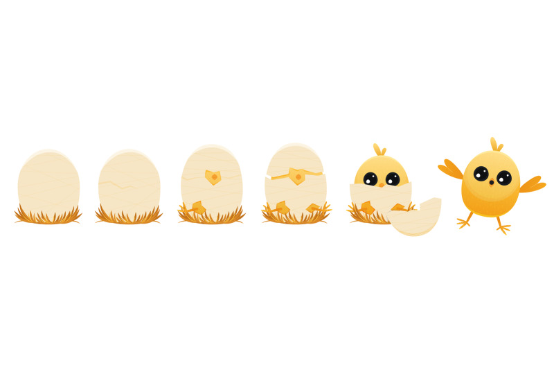 chicken-hatching-stages-cartoon-winged-chick-emerging-from-egg