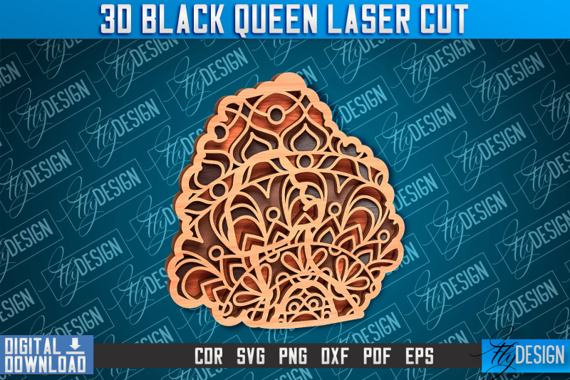 3d-black-queen-black-woman-signs-laser-cut-cnc-file