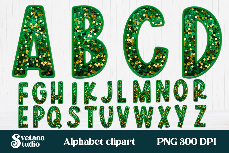 green-glitter-alphabet-clipart-sequin-alphabet