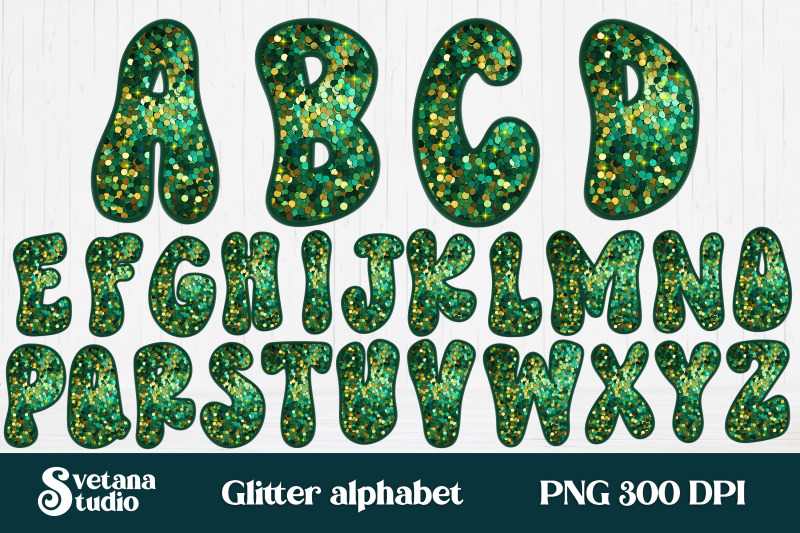 green-christmas-glitter-alphabet-clipart-sequin-alphabet