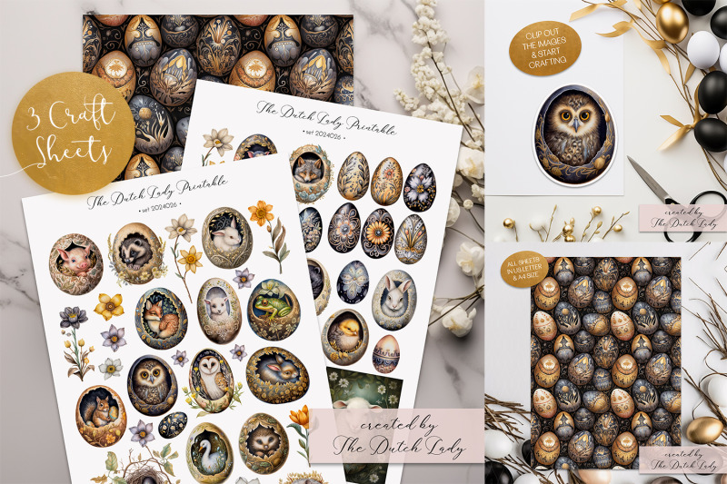 printable-craft-sheets-animals-in-easter-eggs-theme