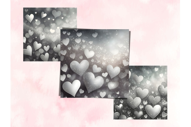 silver-hearts-valentine-day-digital-papers