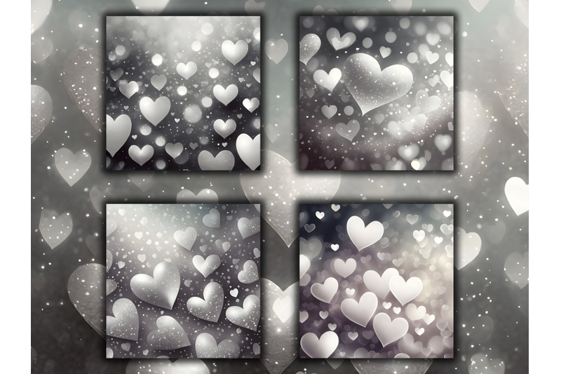 silver-hearts-valentine-day-digital-papers