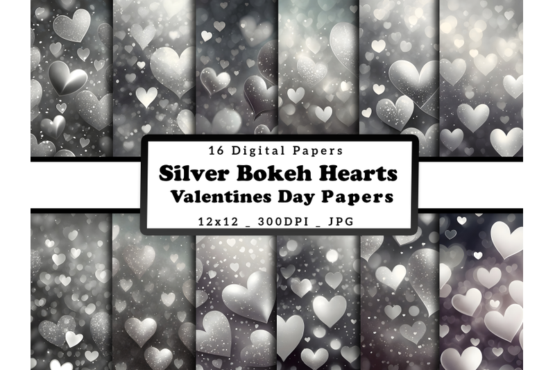 silver-hearts-valentine-day-digital-papers