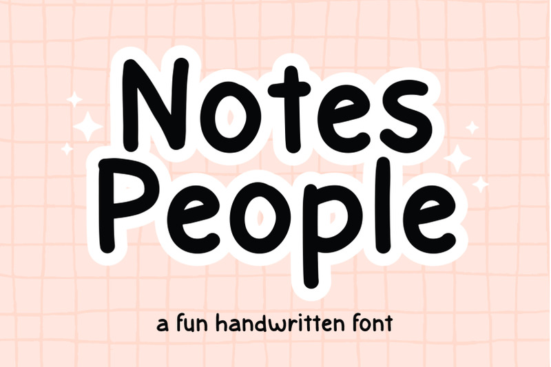 notes-people-handwriting-font-cute-typeface-journaling-handwritten