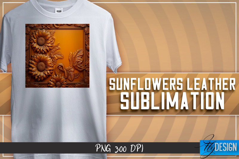 sunflowers-leather-sublimation-t-shirt-design-png-file