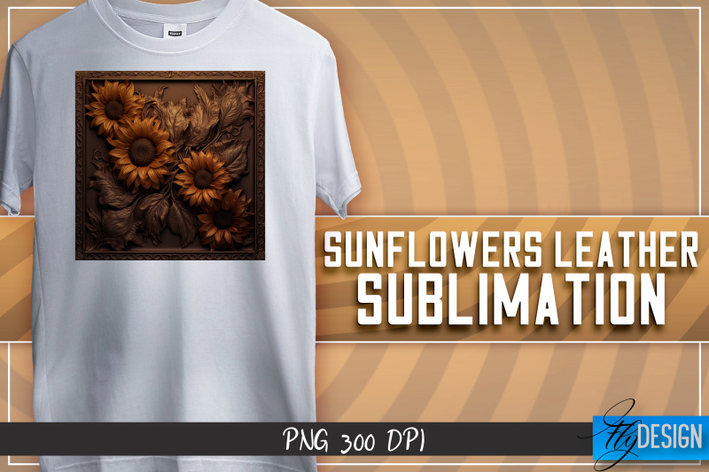 sunflowers-leather-sublimation-t-shirt-design-png-file