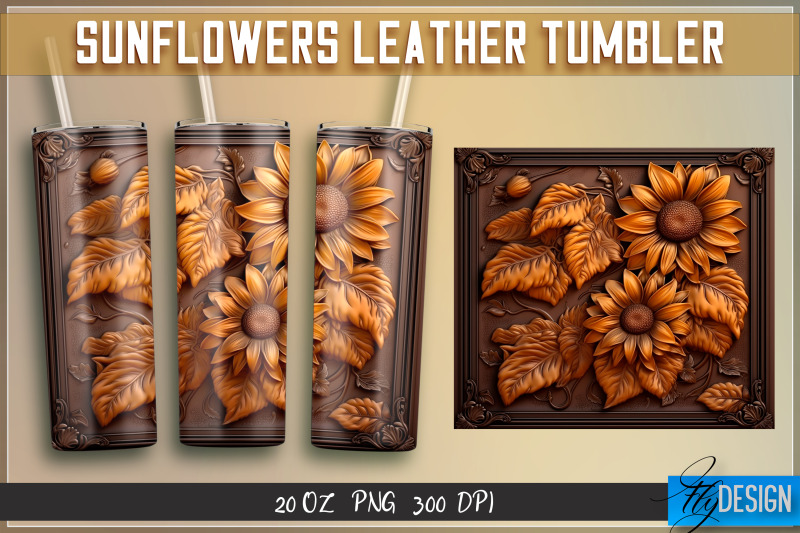 sunflowers-leather-tumblers-wrap-20-oz-png-file-300-dpi