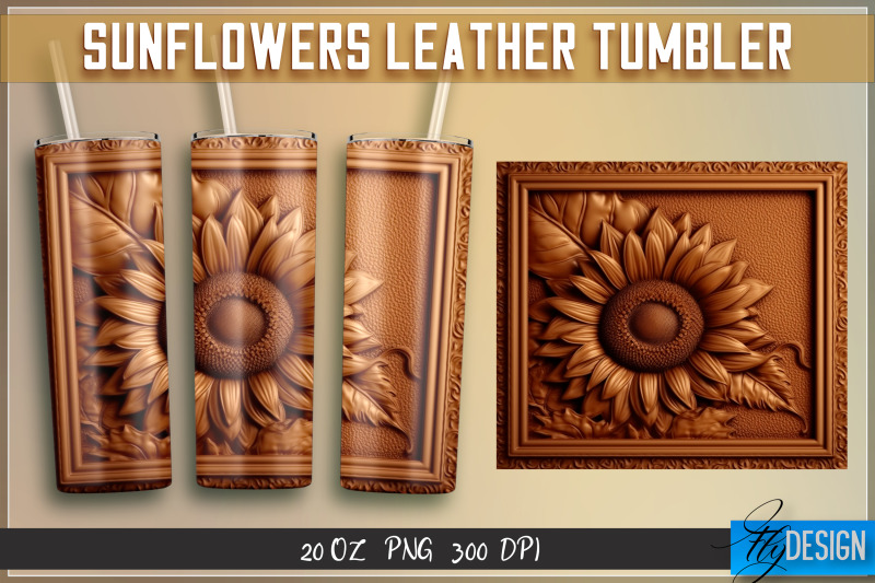 sunflowers-leather-tumblers-wrap-20-oz-png-file-300-dpi