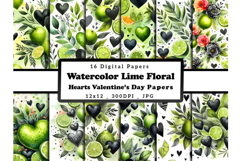 watercolor-lime-hearts-valentine-039-s-day-patterns