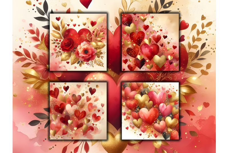 watercolor-red-gold-hearts-valentine-039-s-day-patterns