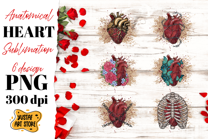 anatomical-heart-sublimation-bundle-6-hand-painted-design