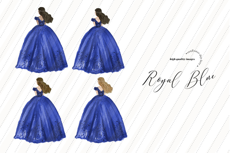 elegant-royal-blue-princess-clipart-royal-blue-quinceanera