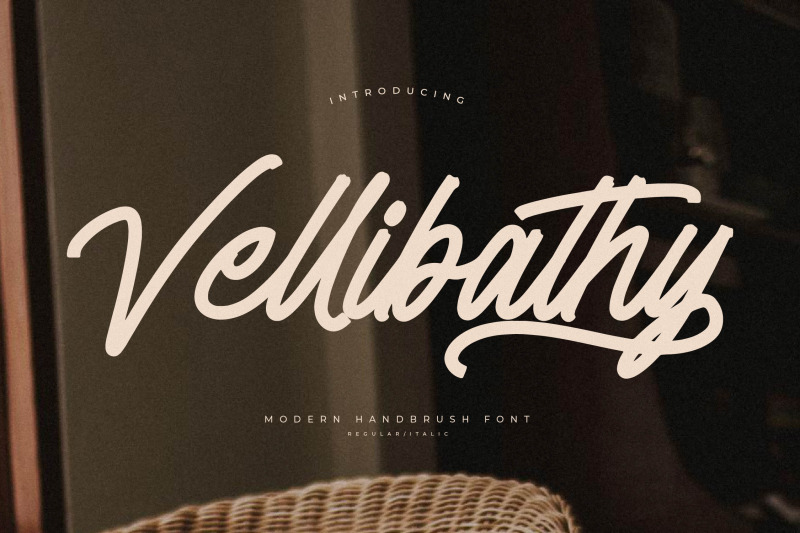 vellibathy-modern-handbrush-font