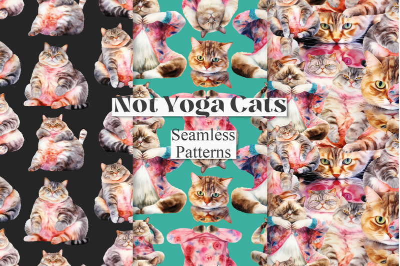 yoga-cats-seamless-patterns