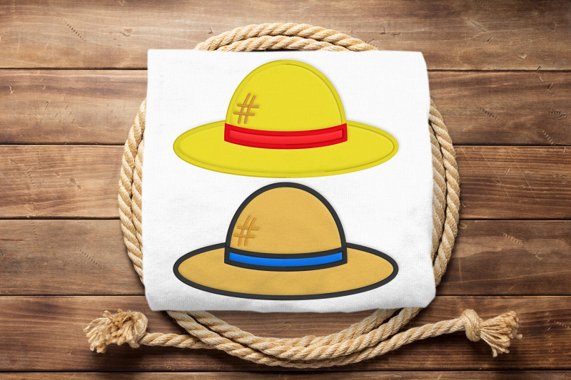 cartoon-straw-hat-applique-embroidery