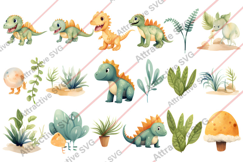 dinosaur-watercolor-clipart-collection-for-dino-themed-nursery-decor-w