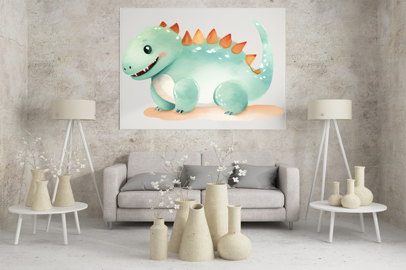 dinosaur-watercolor-clipart-png-collection