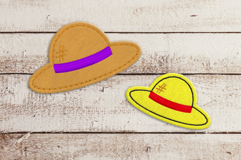 cartoon-straw-hat-ith-feltie-applique-embroidery