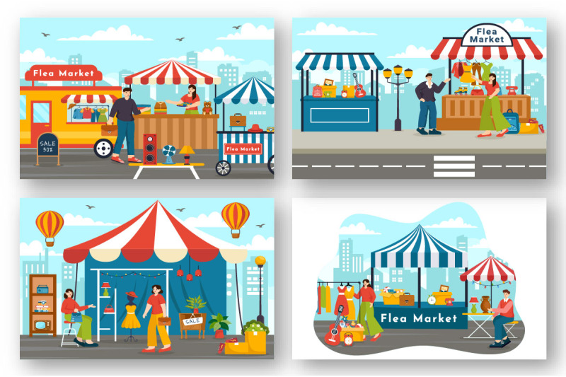 12-flea-market-illustration