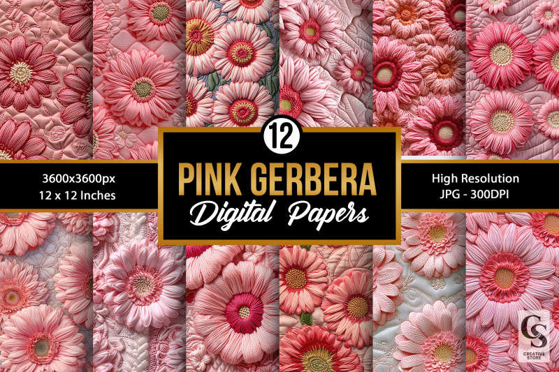 pink-gerbera-embroidery-flowers-digital-papers