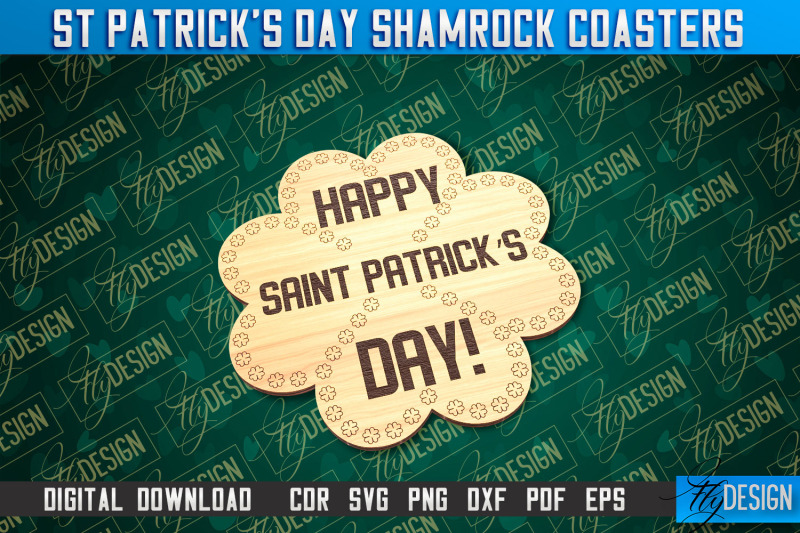 st-patrick-039-s-day-shamrock-coasters-laser-cutting-file-cnc-file