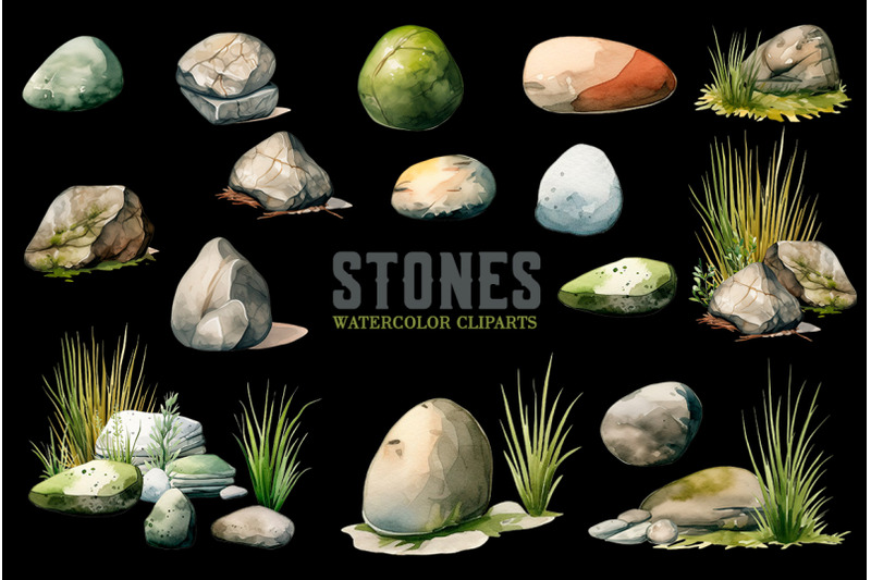 stones-watercolor-clipart