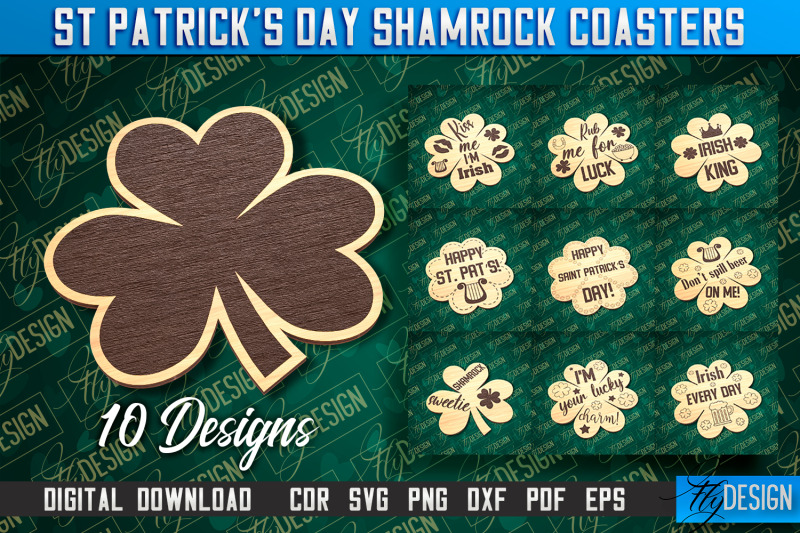 st-patrick-039-s-day-shamrock-coasters-laser-cutting-file-cnc-file