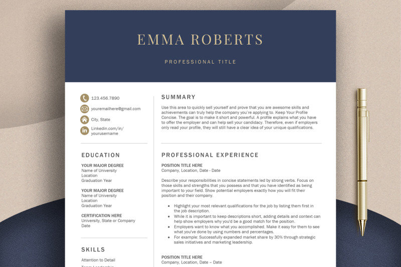 resume-template-cv-template-professional-resume-modern-cv-lebe