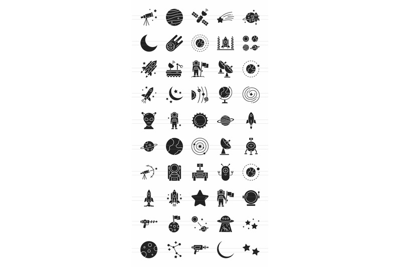 50-astronomy-glyph-icons