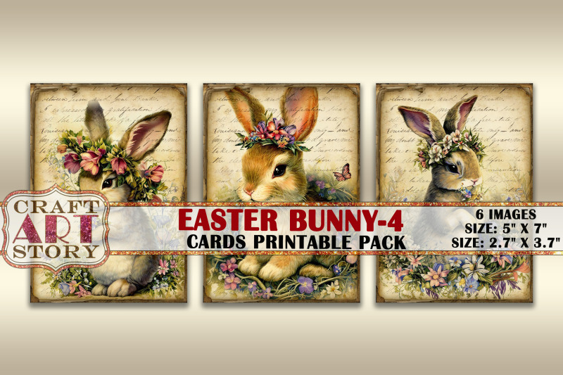 vintage-easter-bunny-collage-picture-cards-atc-aceo-4