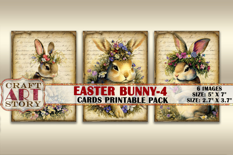 vintage-easter-bunny-collage-picture-cards-atc-aceo-4