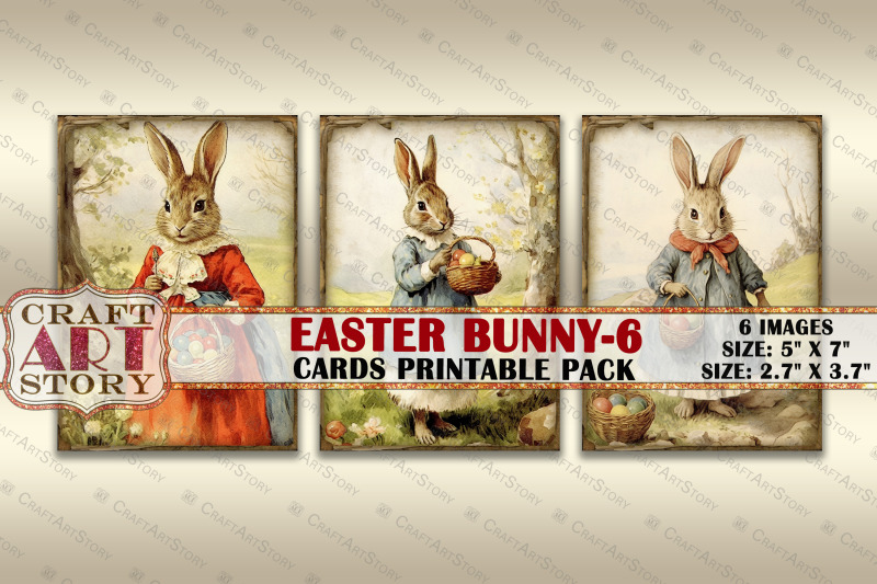 vintage-easter-bunny-collage-picture-cards-atc-aceo-6