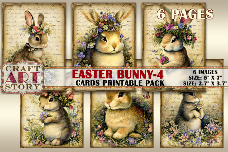 vintage-easter-bunny-collage-digital-picture-printable-cards