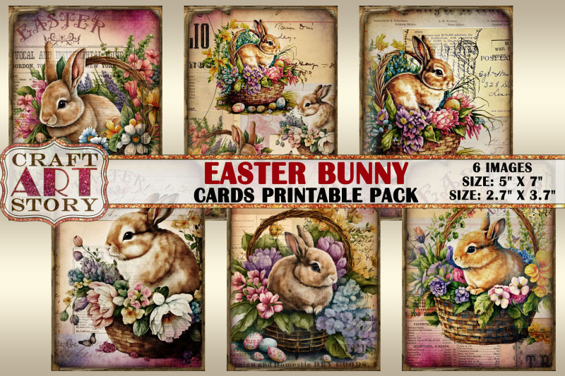 vintage-easter-bunny-collage-digital-picture-printable-cards