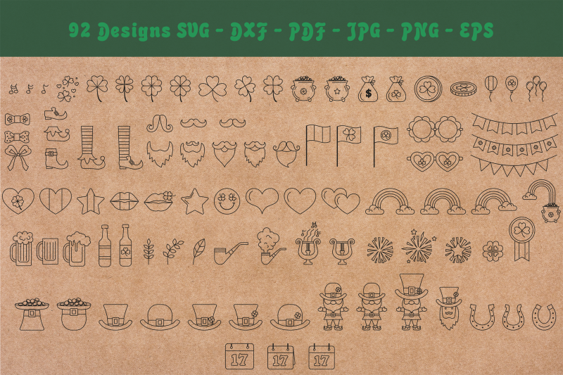 saint-patricks-day-party-icons-svg-lucky-svg-clipart-tribal-svg