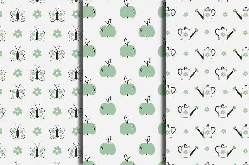 spring-doodle-seamless-patterns