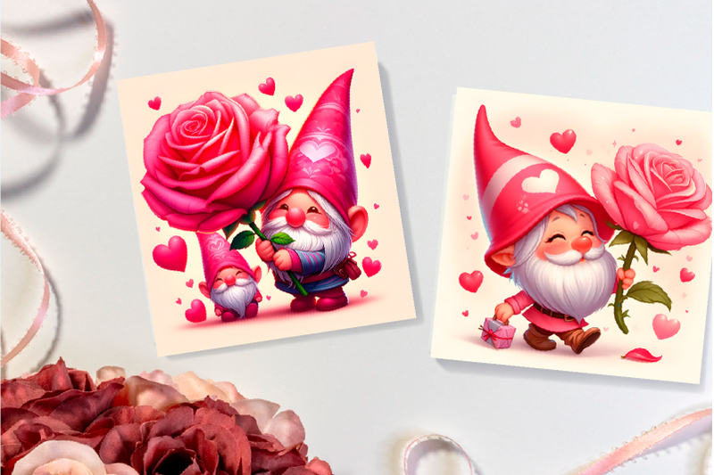 valentines-gnome-cute-gnome-square-coaster-design